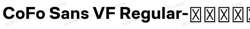 CoFo Sans VF Regular字体转换